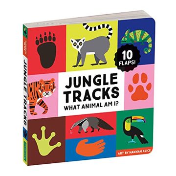 portada Jungle Tracks – Lift the Flap Interactive Jungle Animal Board Book for Young Children (en Inglés)