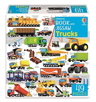 portada Usborne Book and Jigsaw Trucks (en Inglés)