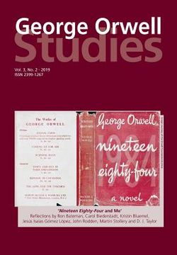 portada George Orwell Studies Vol.3 No.2