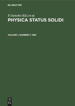 portada Physica Status Solidi, Volume 1, Number 7, Physica Status Solidi (1961) 