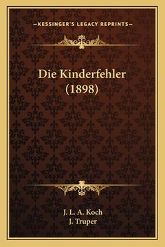 portada Die Kinderfehler (1898) (in German)
