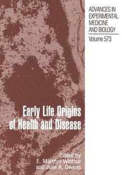 portada early life origins of health and disease (in English)
