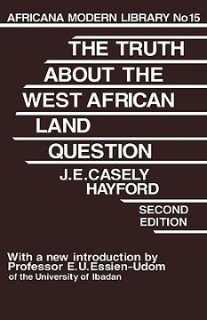 portada truth about the west african land question (en Inglés)