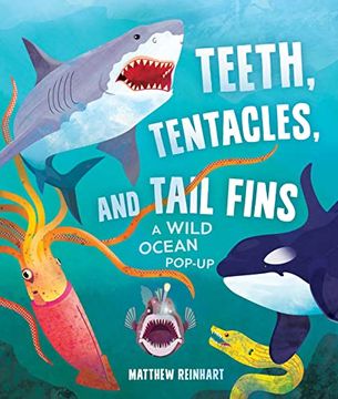 portada Teeth, Tentacles, and Tail Fins (Reinhart Pop-Up Studio): A Wild Ocean Pop-Up (Reinhart Studios) (Ocean Book for Kids, Shark Book for Kids, Nature Book for Kids) (en Inglés)