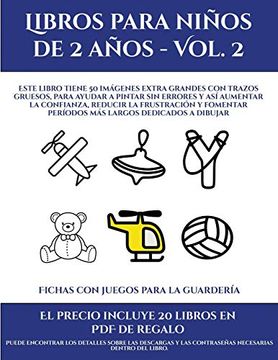 portada Fichas de Actividades Divertidas Para Niños (Libros Para Niños de 2 Años - Vol. 2): Este Libro Tiene 50 Imágenes Extra Grandes con Trazos Gruesos,.   Reducir la Frustración y Fomentar Períodos má