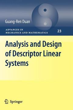 portada analysis and design of descriptor linear systems (en Inglés)