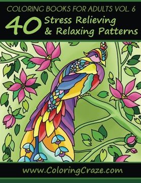 portada Coloring Books For Adults Volume 6: 40 Stress Relieving And Relaxing Patterns, Adult Coloring Books Series By ColoringCraze.com (ColoringCraze Adult ... Stress Relieving Coloring Pages For Grownups)