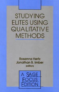 portada studying elites using qualitative methods (en Inglés)