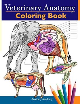 portada Veterinary Anatomy Coloring Book: Animals Physiology Self-Quiz Color Workbook for Studying and Relaxation | Perfect Gift for vet Students and Even Adults (en Inglés)