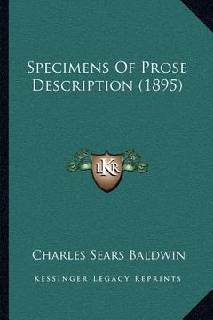 portada specimens of prose description (1895)