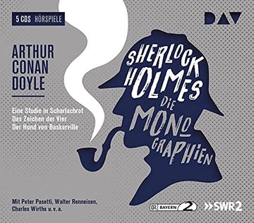 portada Sherlock Holmes 1 - die Monographien: Hörspiele mit Peter Pasetti, Walter Renneisen, Charles Wirths U. V. A. (5 Cds) (en Alemán)