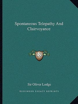 portada spontaneous telepathy and clairvoyance