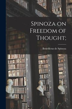 portada Spinoza on Freedom of Thought; (en Inglés)