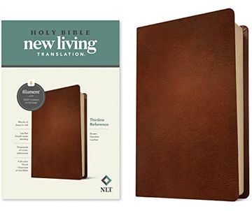 portada Nlt Thinline Reference Bible, Filament Enabled Edition (Red Letter, Genuine Leather, Brown) 
