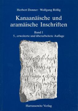 portada Kanaanaische Und Aramaische Inschriften: Band 1 (en Alemán)