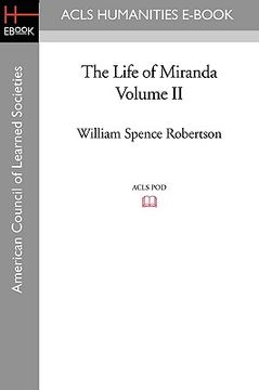 portada the life of miranda volume ii (en Inglés)