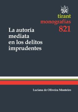 portada La autoría mediata en los delitos imprudentes (Monografías)