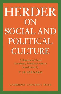portada J. G. Herder on Social and Political Culture Paperback (Cambridge Studies in the History and Theory of Politics) 
