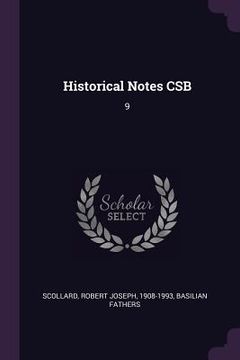 portada Historical Notes CSB: 9 (in English)