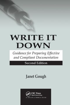 portada Write it Down: Guidance for Preparing Effective and Compliant Documentation (en Inglés)