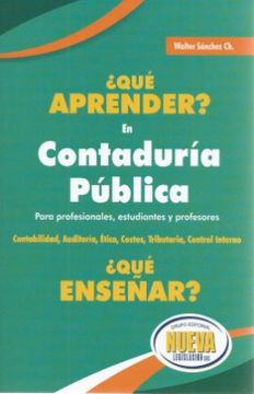 portada Que Aprender en Contaduria Publica que Enseñar