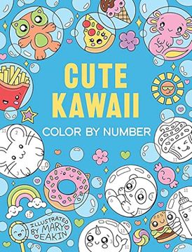 portada Cute Kawaii Color by Number (Dover Kids Coloring Books) (en Inglés)