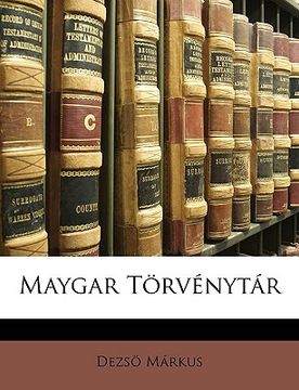 portada Maygar Törvénytár (en Húngaro)