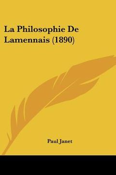portada la philosophie de lamennais (1890) (in English)
