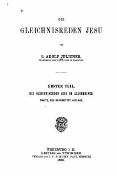 portada Die gleichnisreden Jesu (German Edition)