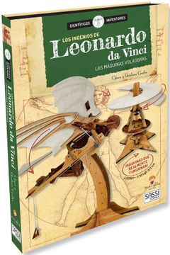 portada Los Ingenios de Leonardo da Vinci: Las Máquinas Voladoras. Libro + 2 Maquetas (in Spanish)