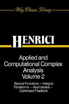 portada applied and computational complex analysis, special functions-integral transforms- asymptotics-continued fractions (in English)