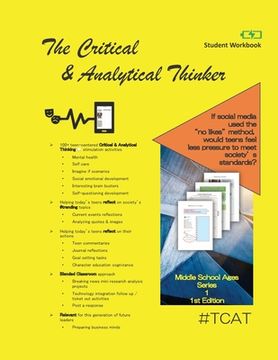 portada The Critical & Analytical Thinker: Middle School Ages (en Inglés)
