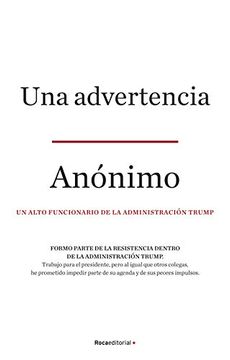 portada Una Advertencia (no Ficción) (in Spanish)