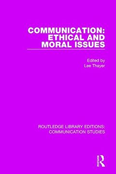 portada Communication: Ethical and Moral Issues (in English)