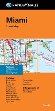 portada Rand Mcnally Folded Map: Miami Street map (en Inglés)