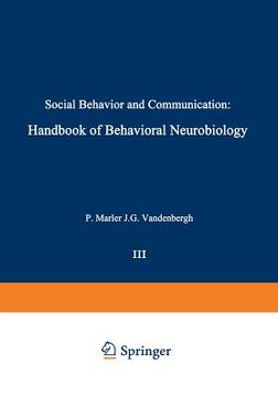 portada Social Behavior and Communication (en Inglés)