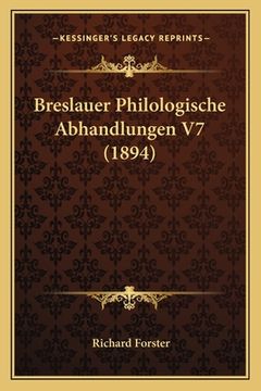 portada Breslauer Philologische Abhandlungen V7 (1894) (en Latin)