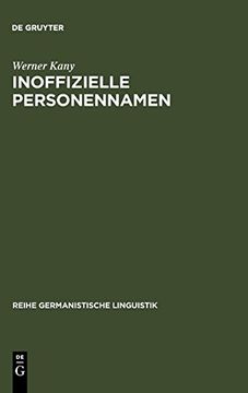 portada Inoffizielle Personennamen (Reihe Germanistische Linguistik) (in German)