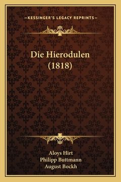 portada Die Hierodulen (1818) (en Alemán)