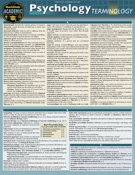 portada Psychology Terminology: A Quickstudy Laminated Reference Guide (in English)