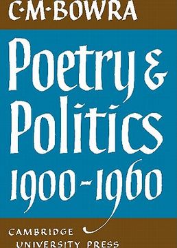 portada Poetry and Politics 1900-1960 Paperback (The Wiles Lectures) (en Inglés)