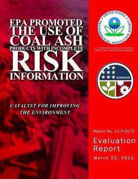 portada EPA Promoted the Use of Coal Ash Products With Incomplete Risk Information (en Inglés)