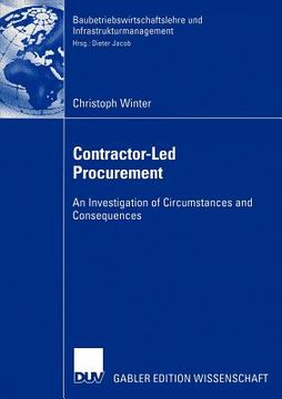 portada contractor-led procurement: an investigation of circumstances and consequences (en Inglés)