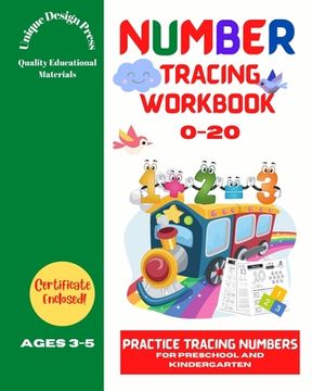 portada Number Tracing Workbook: Practice Tracing Numbers 0-20 for Preschool and Kindergarten (en Inglés)