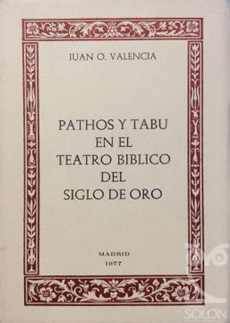 portada Pathos y Tabu en el Teatro Biblico del Siglo de oro