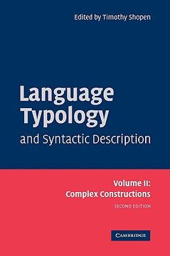 portada Language Typology and Syntactic Description: Volume 2, Complex Constructions 2nd Edition Hardback: Complex Constructions v. 2, (en Inglés)