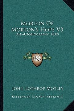 portada morton of morton's hope v3: an autobiography (1839)