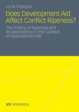 portada does development aid affect conflict ripeness? (en Inglés)