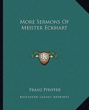 portada more sermons of meister eckhart (in English)