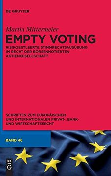 portada Empty Voting (Schriften zum Europaischen und Internationalen Privat-, Bank- und Wirtschaftsrecht) (in German)